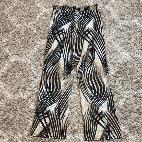 NWT Frank Lyman Design Black & Tan Abstract Print Pants size 8 - Picture 5 of 14